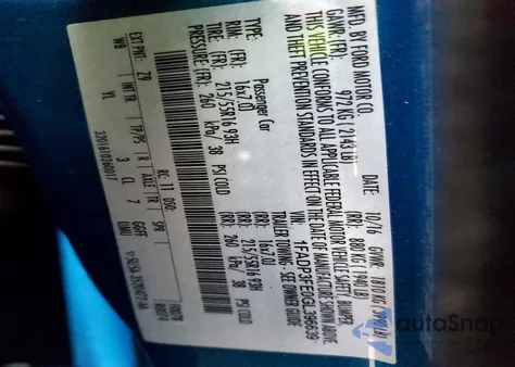 2016 Ford Focus Se из США, поврежденный, VIN 1FADP3FE0GL396639